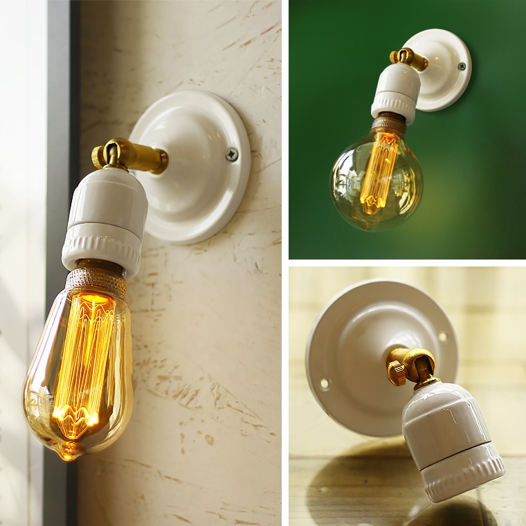 ☆E26可動式ブラケット/セラミック | 照明器具,ソケット,ブラケット