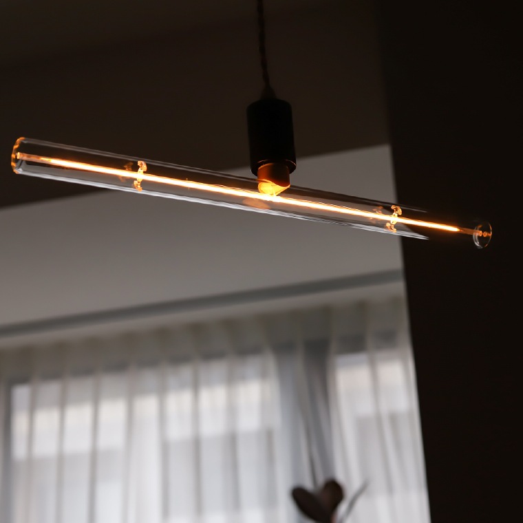 エジソンバルブLED E26 Tバーライン クリア 500mm(調光器対応)_DD-E26L500TB