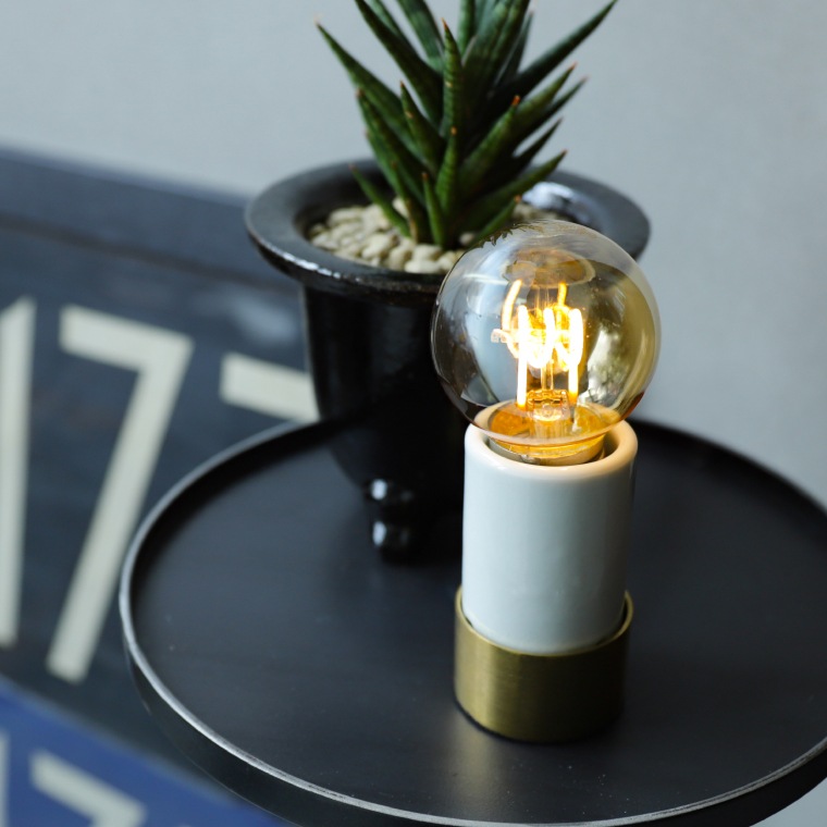 エジソンバルブLED E26スパイラル ミニGLOBEゴールド(調光器対応