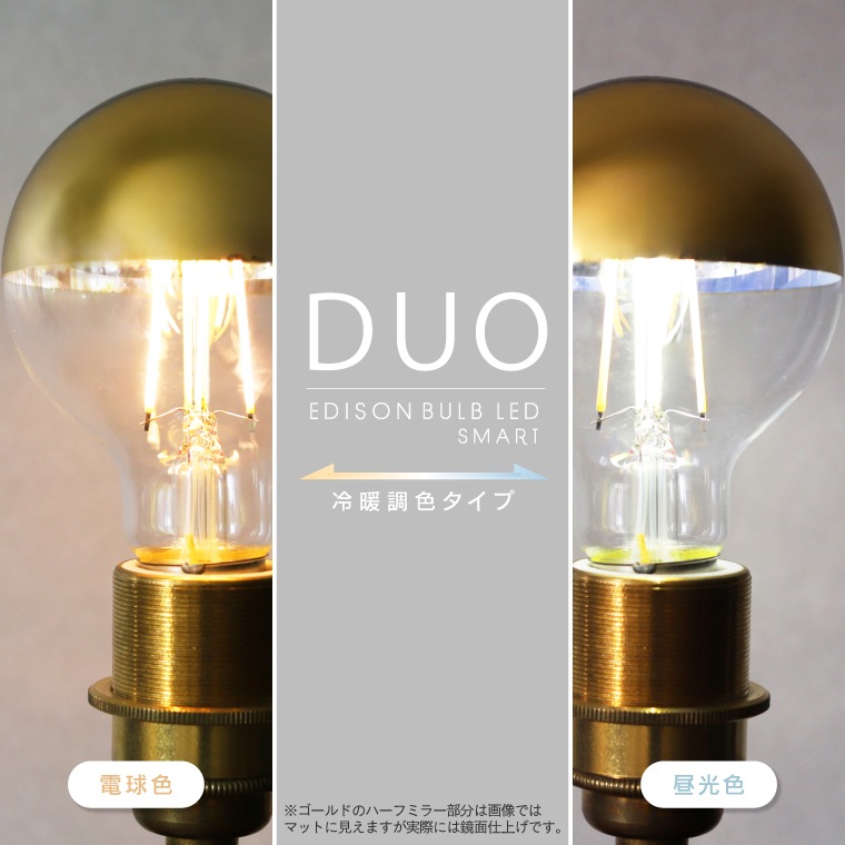エジソンバルブLEDスマートDUO E26ミニGLOBE スマートLED電球 スマートDUO E26スパイラル ミニGLOBEクリア(Wi-Fi電球