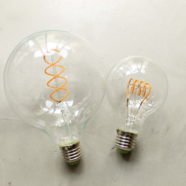 エジソンバルブLED E26スパイラル BIG GLOBEクリア(調光器対応