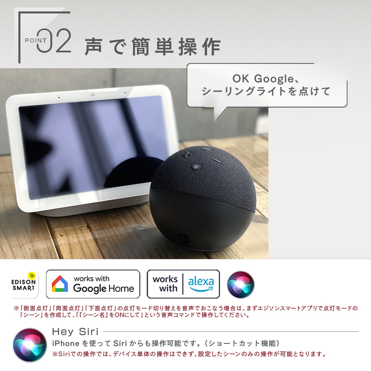 エジソンスマート TREOシーリングライト ブラック
