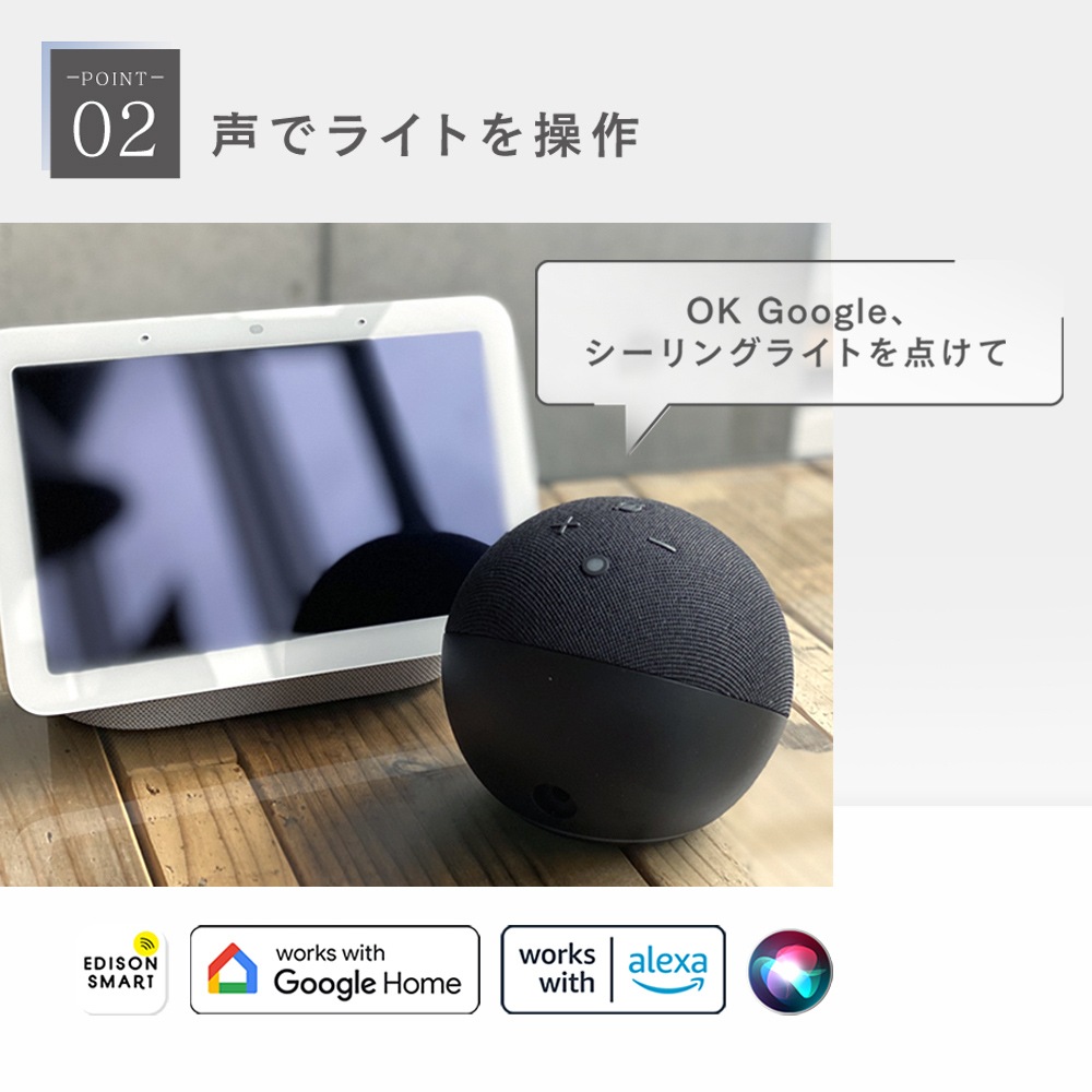 エジソンスマート　デュアルシーリングライト　ブラック エジソンスマート デュアルシーリングライト ブラック_DBC-50BKBK