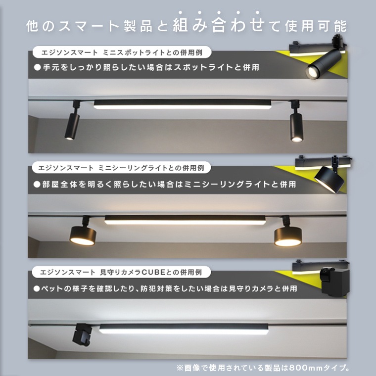 エジソンスマート ラインライト 800mm for ダクトレール ホワイト RST