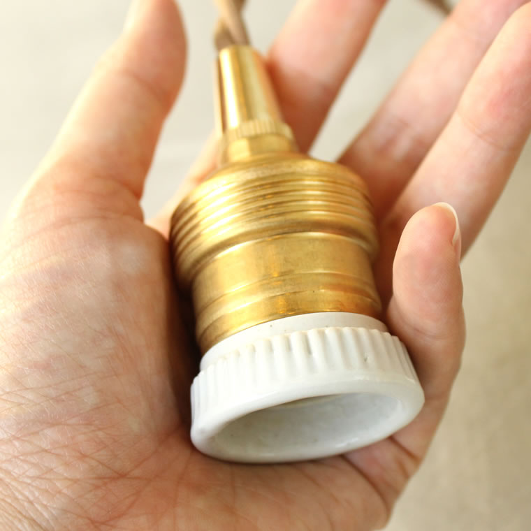 ★E26レトロ真鍮ペンダントソケット 100cm