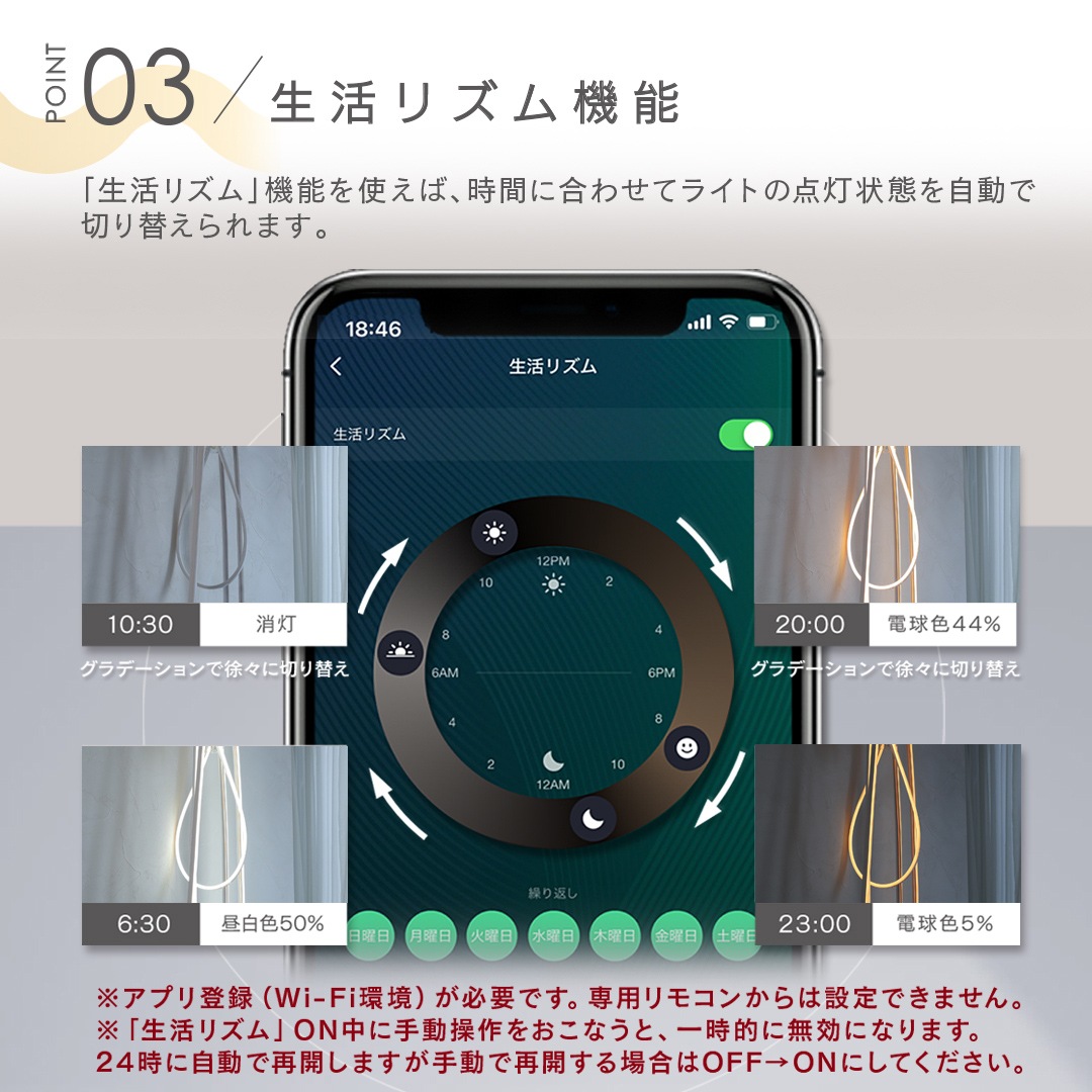 エジソンスマート LED シリコンテープライト 5m