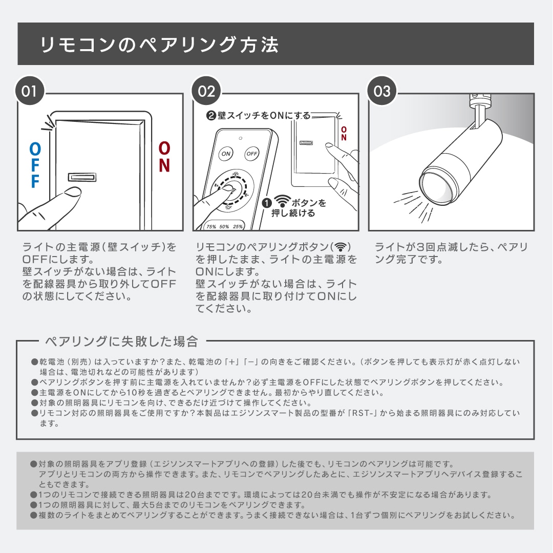 エジソンスマート専用リモコン ブラック 【RST-シリーズ専用】