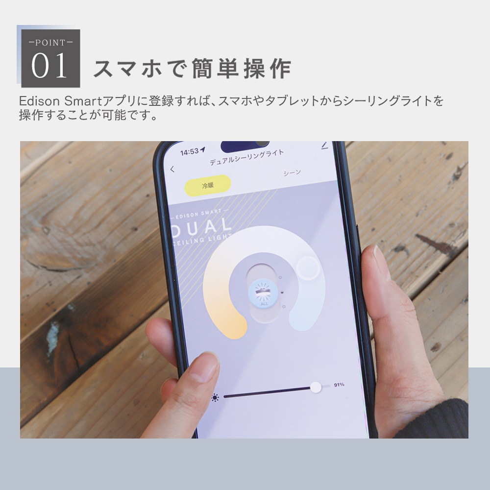 エジソンスマート デュアルシーリングライト ホワイト