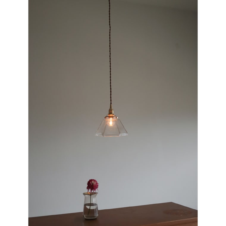 ☆3点留めペンダントライト100㎝＋ガラスシェード ポリゴン | 照明器具