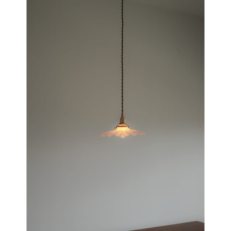 ☆3点留めペンダントライト100㎝＋ミルクグラスシェード シェル | 照明