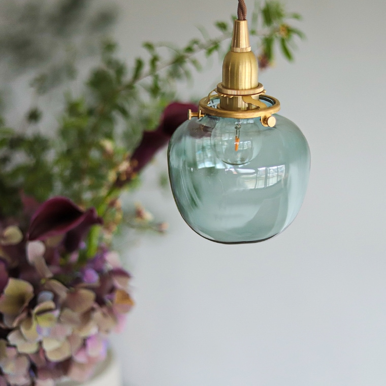 ☆3点留めペンダントライト60㎝＋ガラスシェード ポム | 照明器具