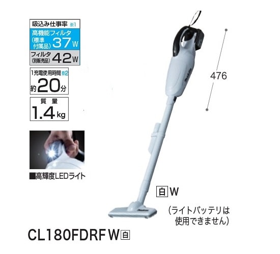 マキタ CL180FDRFW 18V充電式クリーナー カプセル式 白 新品 | makita 
