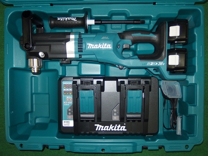 マキタ DA460DPG2 18Vx2=36V 13mm充電式アングルドリル 6.0Ahバッテリ2