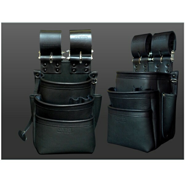 ニックス KB-301SPDX 自在型チェ－ンタイプ 総グローブ革3段腰袋 テ