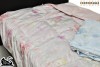 ダウンケット「水彩花」　ウォッシャブル羽毛肌ふとんダウン50％ ／シングルSL