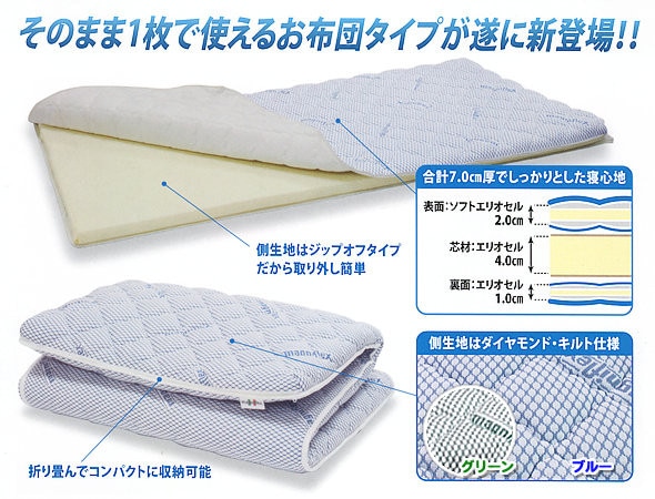 マニフレックス「イタリアンフトンII」／セミダブル | ふとん・寝具