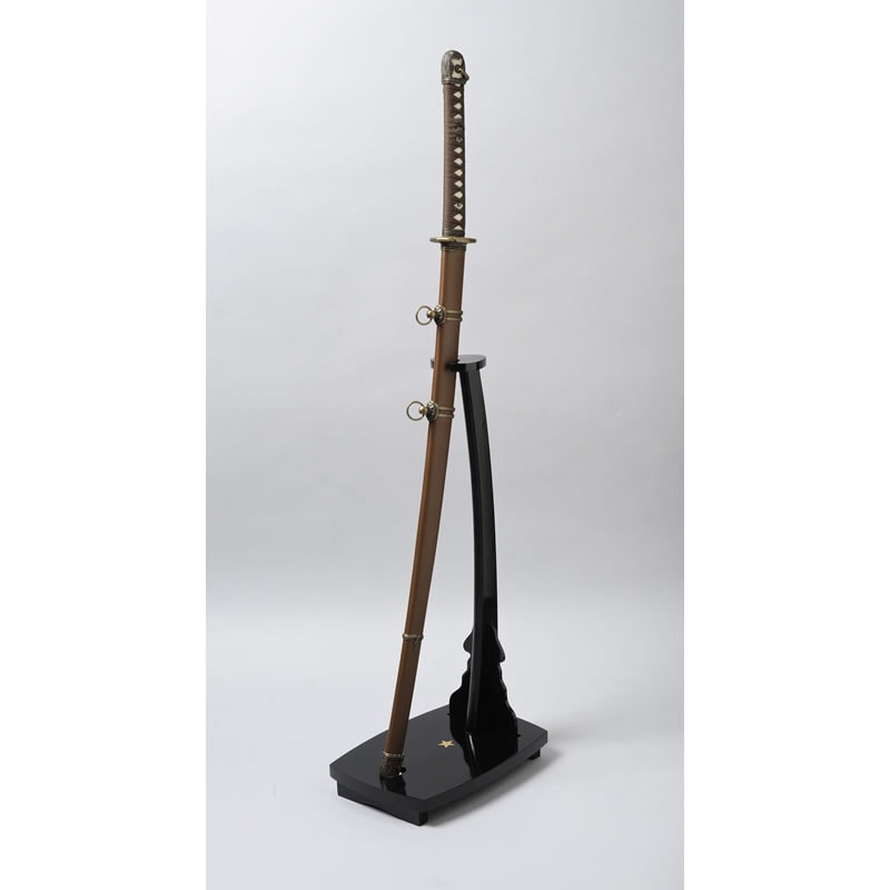 SWO-047 陸軍大刀／村田刀 軍茶柄・軍茶木鞘＋陸軍記章付