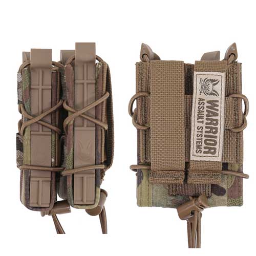 WARRIOR ASSAULT SYSTEMS Single Quick Mag with Single Pistol Pouch ���󥰥륯���å��ޥ� �ԥ��ȥ�ޥ��ݡ��� M4 7.62�� M14�ʤɳƥޥ������б� �ȥԥ��ȥ�ޥ� W-EO-SQM-SP