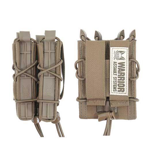 WARRIOR ASSAULT SYSTEMS Single Quick Mag with Single Pistol Pouch ���󥰥륯���å��ޥ� �ԥ��ȥ�ޥ��ݡ��� M4 7.62�� M14�ʤɳƥޥ������б� �ȥԥ��ȥ�ޥ� W-EO-SQM-SP