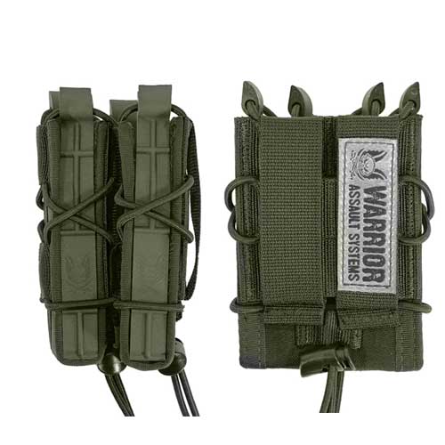 WARRIOR ASSAULT SYSTEMS Single Quick Mag with Single Pistol Pouch ���󥰥륯���å��ޥ� �ԥ��ȥ�ޥ��ݡ��� M4 7.62�� M14�ʤɳƥޥ������б� �ȥԥ��ȥ�ޥ� W-EO-SQM-SP