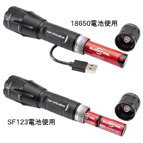 SUREFIRE 奢ե䡼 FURY Dual Fuel LED Flashlight LEDեå饤 1500롼 FURY-IB-