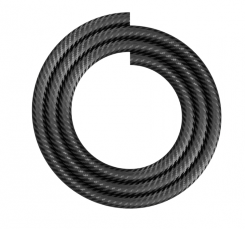 Silikonschlauch Soft-Touch Carbon-Style Schwarz