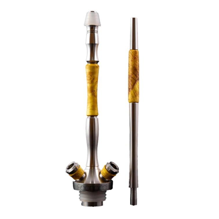 Union Hookah Fibonacci - Stabilized Wood Yellow
