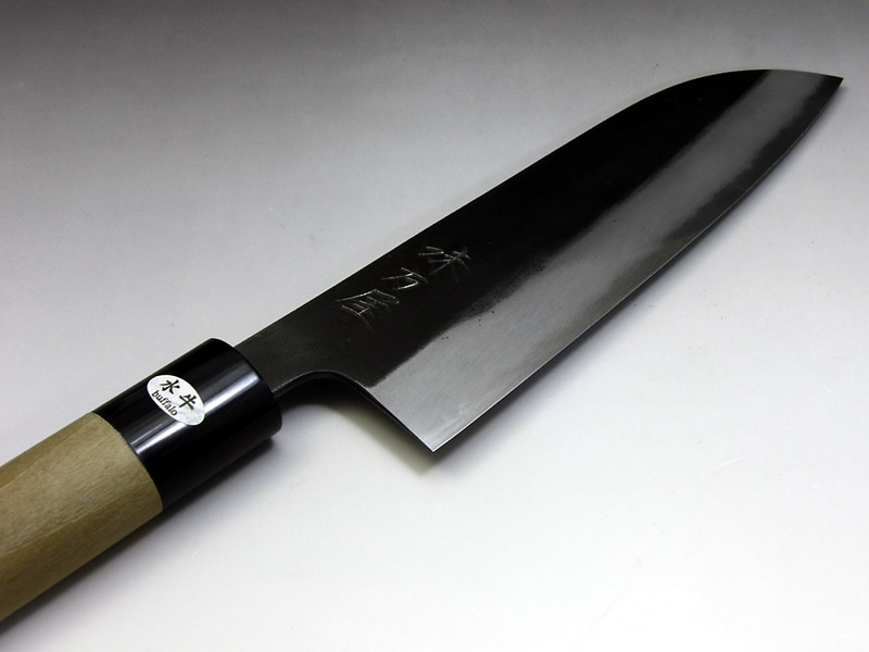 日野浦刃物工房 味方屋作三徳包丁 黒