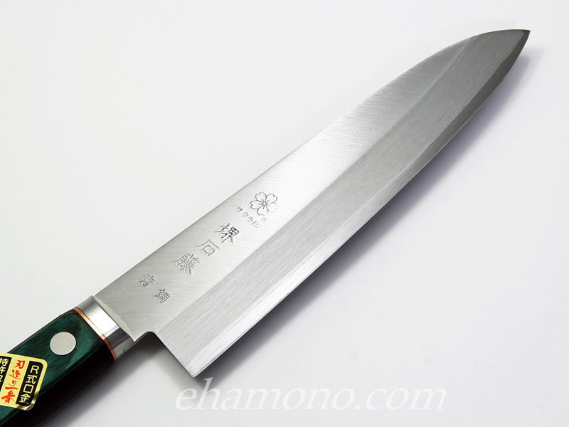 NO.00668 包丁 牛刀　鏡面研磨　割込鋼　未使用品 黒鳥 牛刀 鏡面仕上げ 通販 / 土佐刃物 販売 土佐打刃物屋