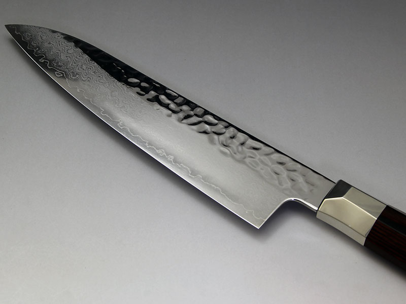 牛刀 180mm 三昧 ハイブリッド スプラッシュ ダマスカス 洋包丁 関の刃物 三昧 シュープリームダマスカス 鎚目牛刀180