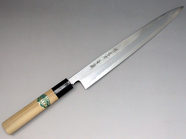 青二鋼　柳刃包丁　210㎜ ７寸 柳刃 青鋼 水牛柄 7寸（210mm） | 刃物の老舗 本家かね惣