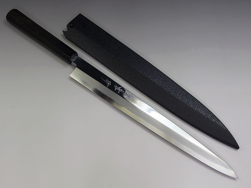 堺孝行　青2鋼　柳刃　尺　300ミリ 300mm 本焼き青二鋼 正夫(柳刃包丁,刺身包丁) 堺孝行 印