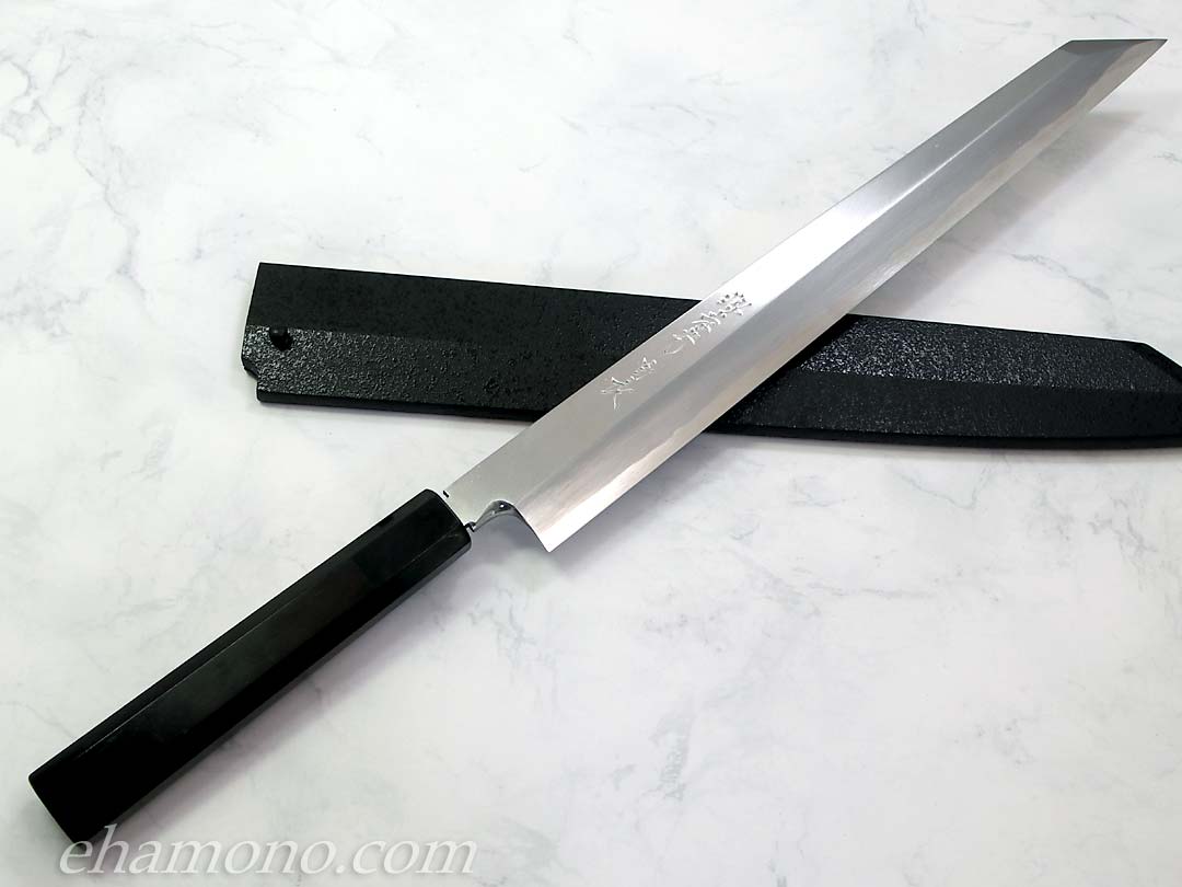 美品　東源正虎　柳刃包丁　尺一白ニ鋼 美品 東源正虎 柳刃包丁 尺一白ニ鋼