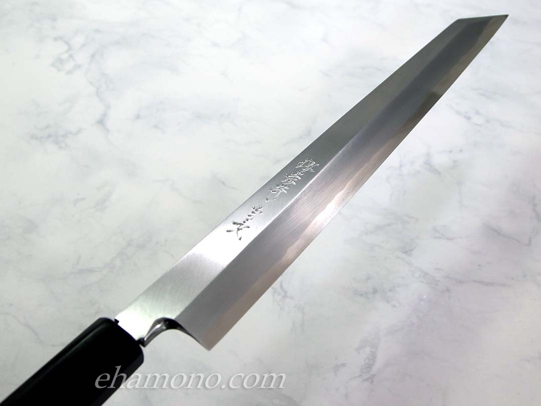 堺 孝行 白虎 白一鋼 切付柳刃包丁 和包丁 270mm 黒檀柄 鞘付き 堺 孝行 白虎 白一鋼 切付柳刃包丁 270mm 黒檀柄 鞘付き – 清助刃物