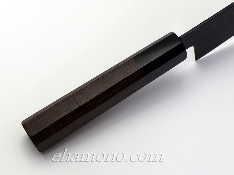 堺孝行 黒影 VG-10 牛刀 150mm フッ素加工 黒ペティ包丁 話題の黒い包丁！堺孝行【黒影】ペティ150 V金10号鎚目フッ素加工和式包丁