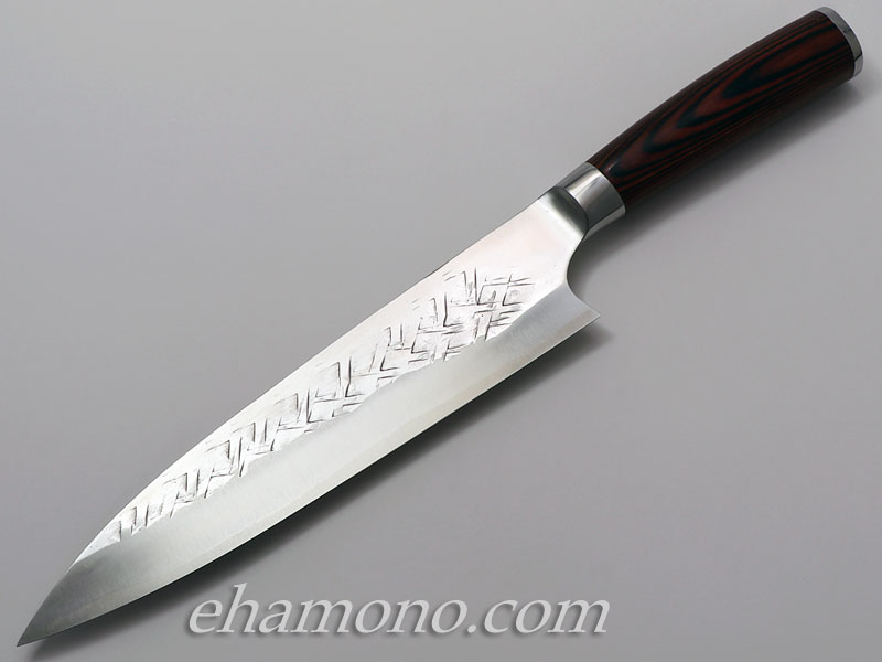 佐治武士作『SRS13 粉末ハイス鋼 牛刀210』赤合板ハンドル
