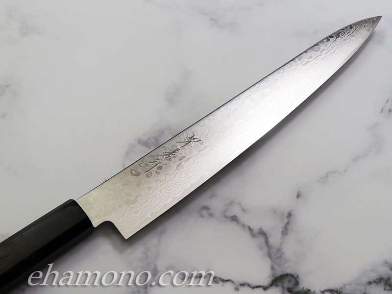 【新品・未使用】白雲之作 筋引き包丁 27cm（ダマスカス）箱付き 新品・未使用】白雲之作 筋引き包丁 27cm（ダマスカス）箱付き