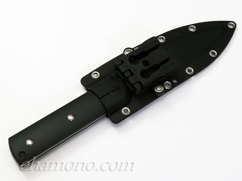 波刃マキリナイフ 越後刃物 全鋼 間切包丁 黒錆処理 ロープ切 烏賊裂