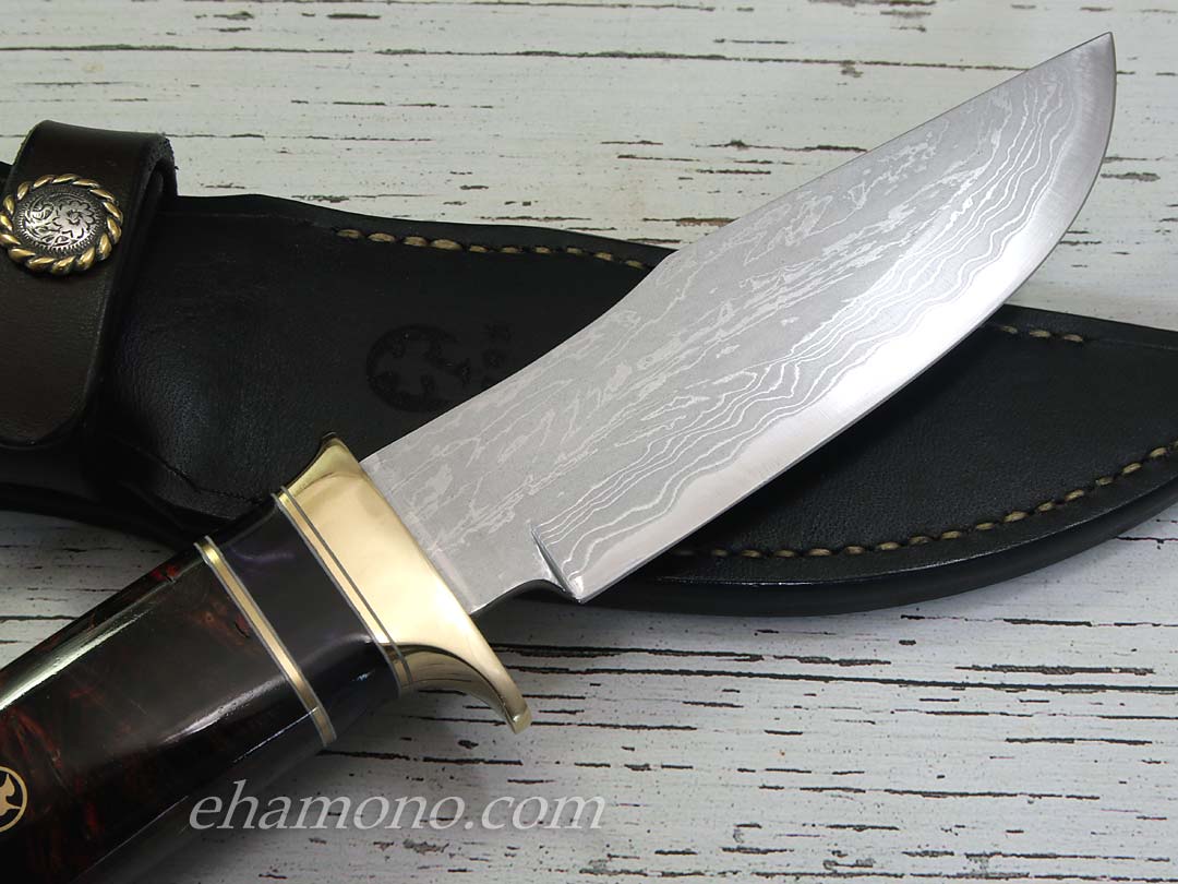 西田刃物工房 大祐作 白1号本割込多層鋼ナイフ135