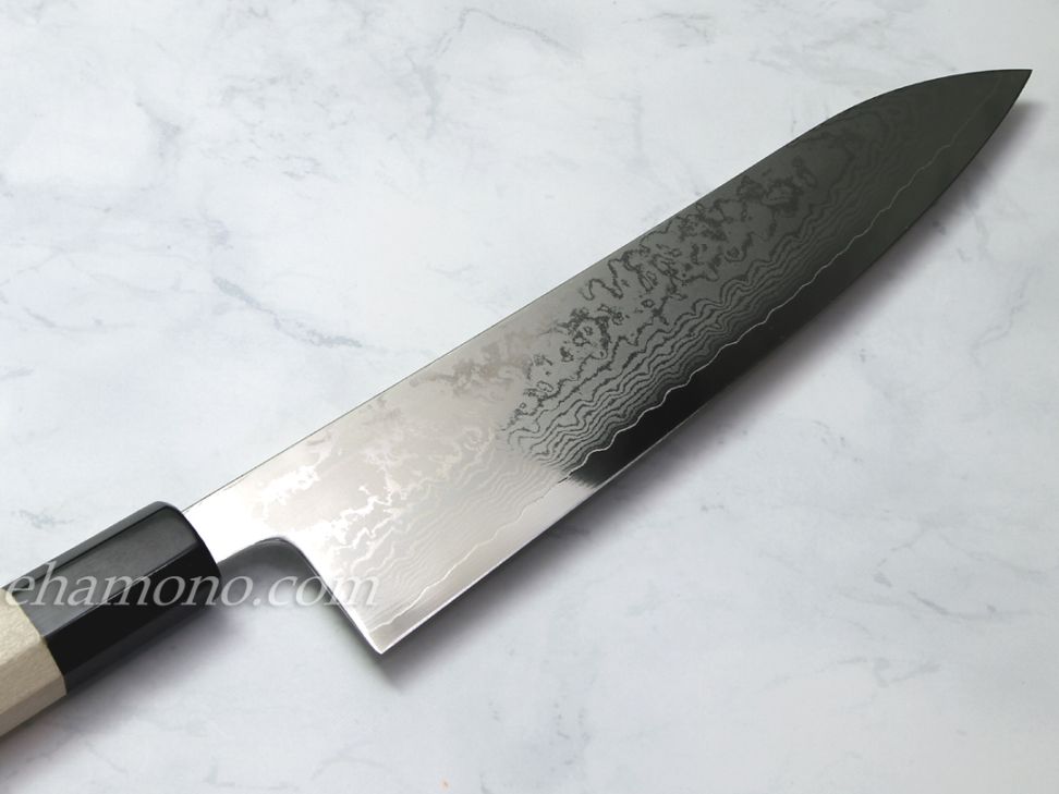 ダマスカス33層V金10号割込 和牛刀210 八角柄