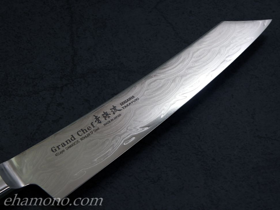 グランドシェフ Seigaiha - 青海波 ダマスカス45層 剣型（切付）ペティ150