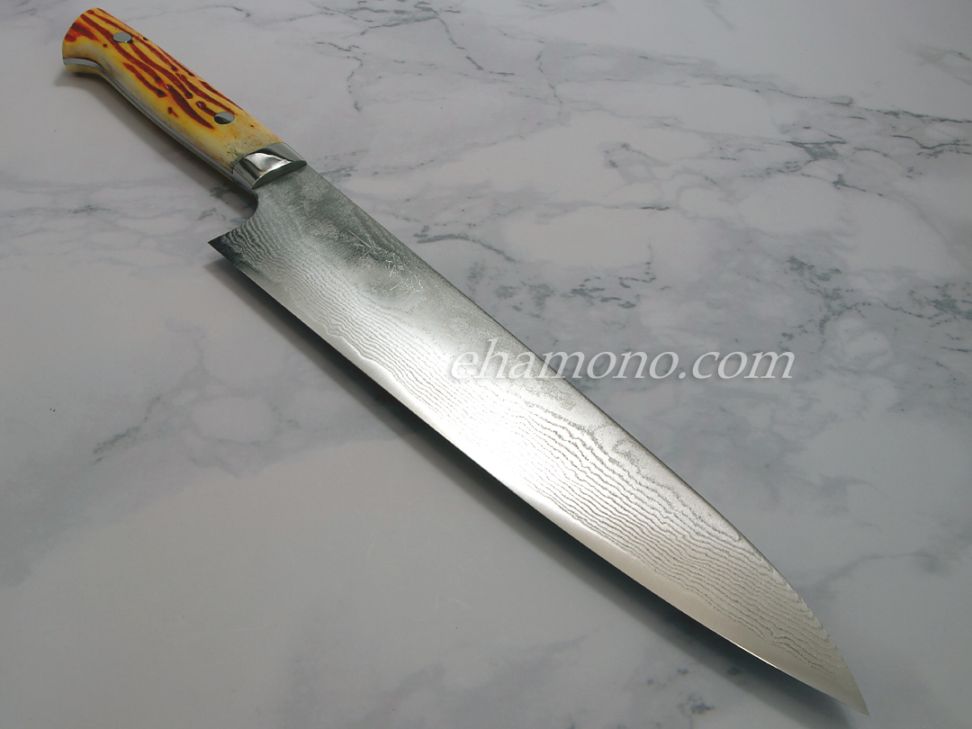 佐治武士作 スーパーゴールドストリクス（SPG STRIX）ダマスカス 牛刀240