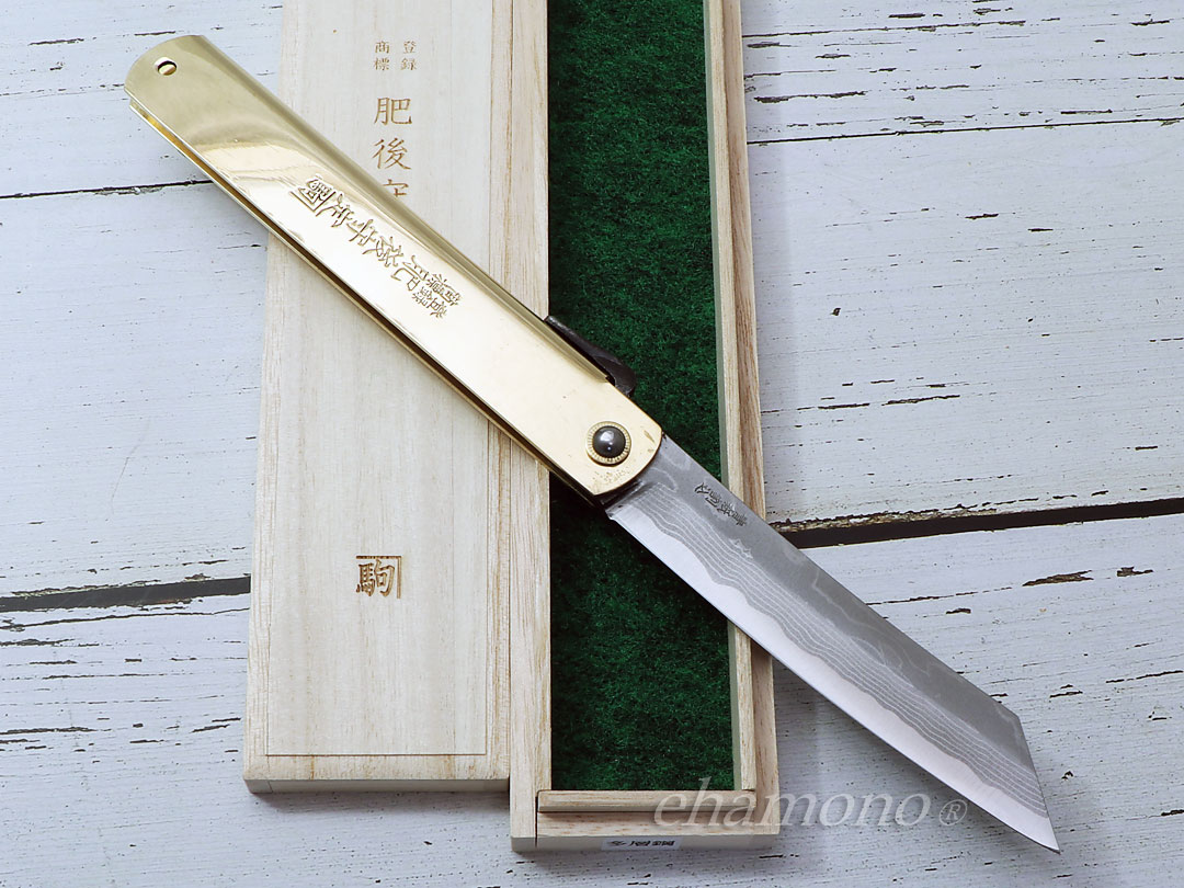 ڸʡۤͶ顡Ļܡ¿عݡHigonokami Knife Aogami Jumbo Damascus