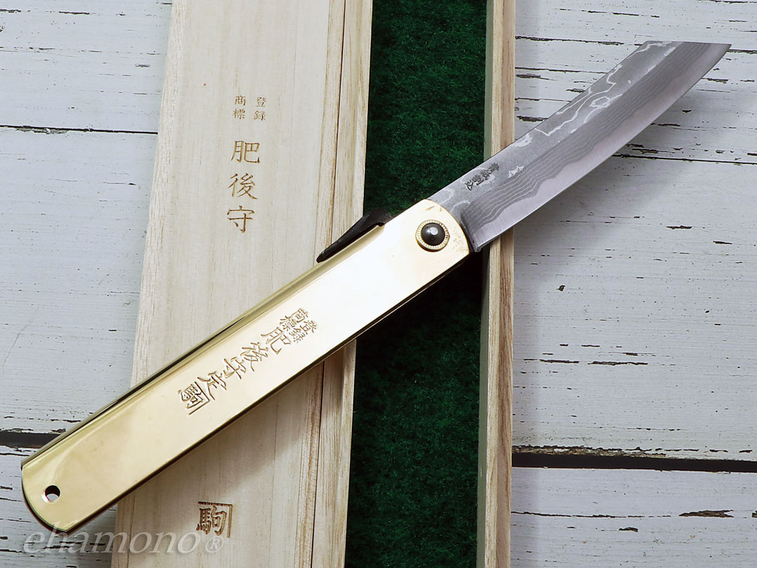 ڸʡۤͶ顡Ļܡ¿عݡHigonokami Knife Aogami Jumbo Damascus