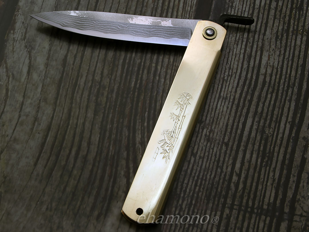 ڸʡۤͶ顡Ļܡ¿عݡϷ1Higonokami Knife Aogami Jumbo Damascus