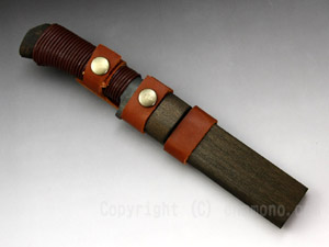 佐治武士作 宝刀・革巻 山野小刀型