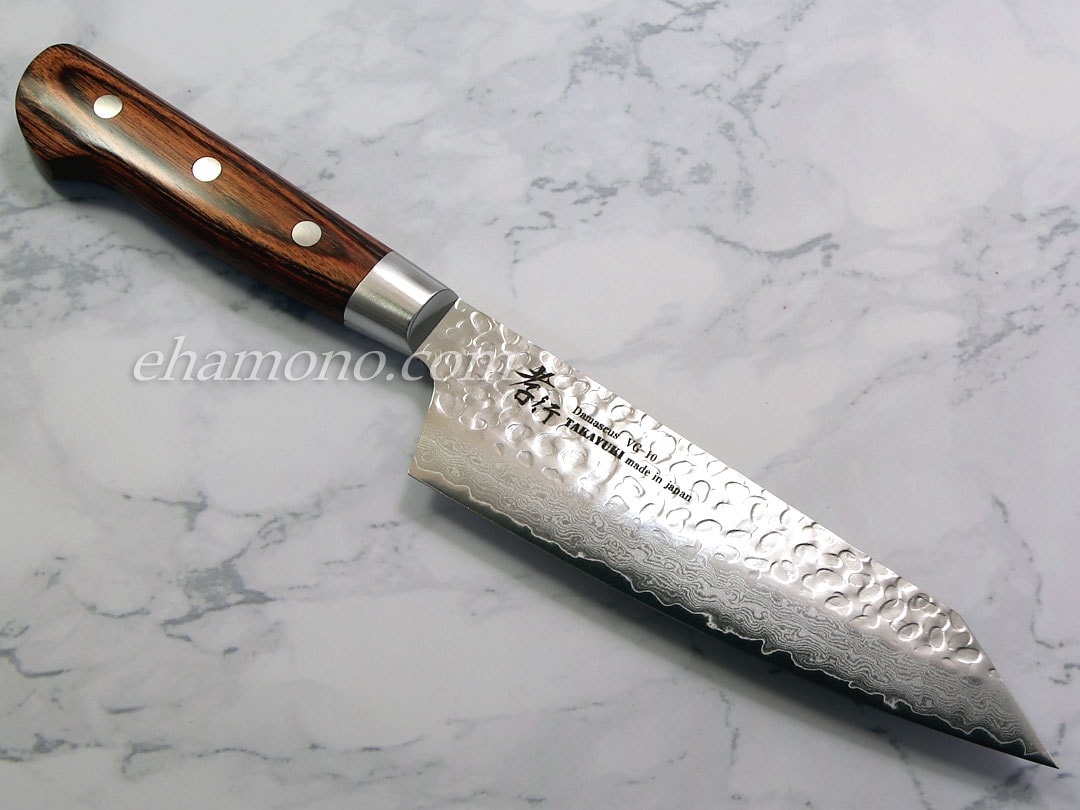 堺孝行 33層槌目ダマスカス 剣型三徳（切付三徳）160mm 【即日出荷品】
