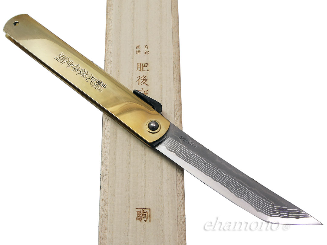 ڸʡۤͶ顡Ļܡ¿عݡHigonokami Knife Aogami Jumbo Damascus