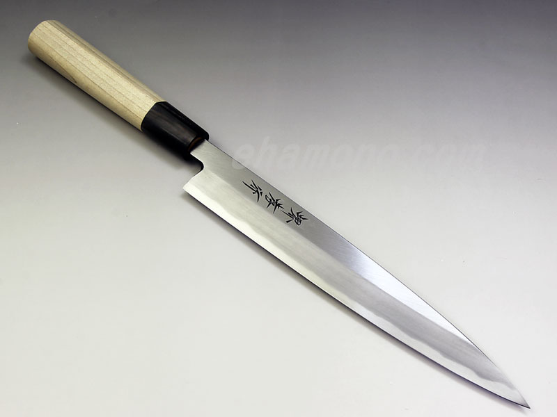 堺 味正 作 本霞 白鋼 柳刃 7寸 210mm 水牛柄 左