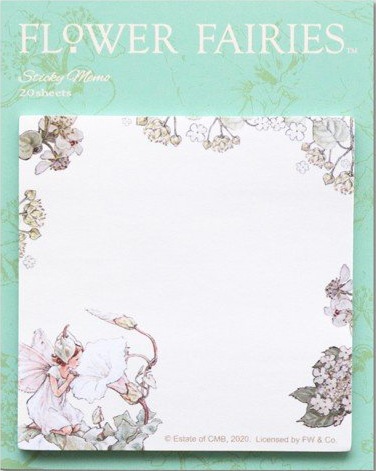 Flower Fairies 花の妖精たち スクエア付箋 White Binweed | すべての